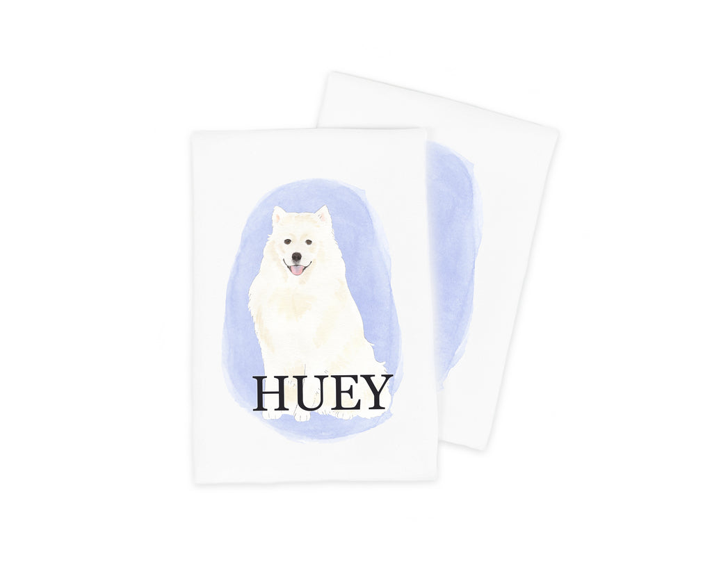 Personalized Samoyed Tea Towel (Set of 2)