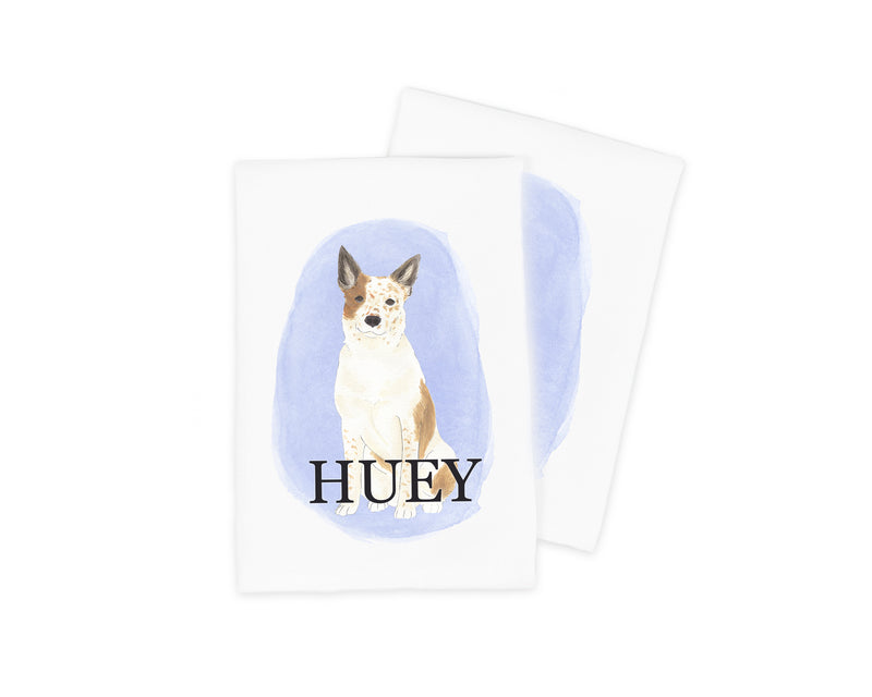 Personalized Australian Cattledog (Red & White) Tea Towel (Set of 2)