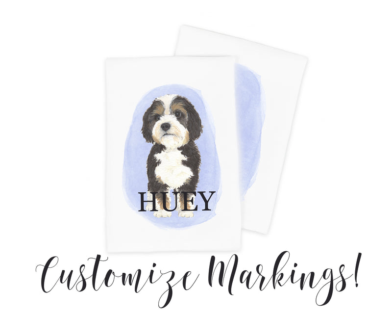 Personalized Bernedoodle Tea Towel (Set of 2)
