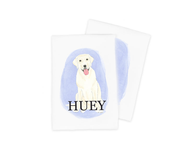 Personalized Labrador (White) Tea Towel (Set of 2)