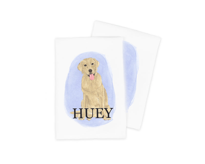 Personalized Labrador (Yellow) Tea Towel (Set of 2)