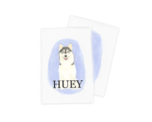 Personalized Pomsky Tea Towel (Set of 2)