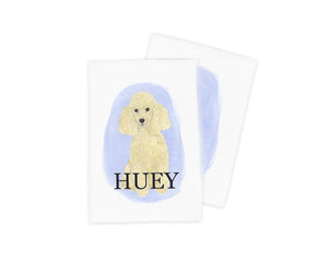 Personalized Poodle (Blonde) Tea Towel (Set of 2)