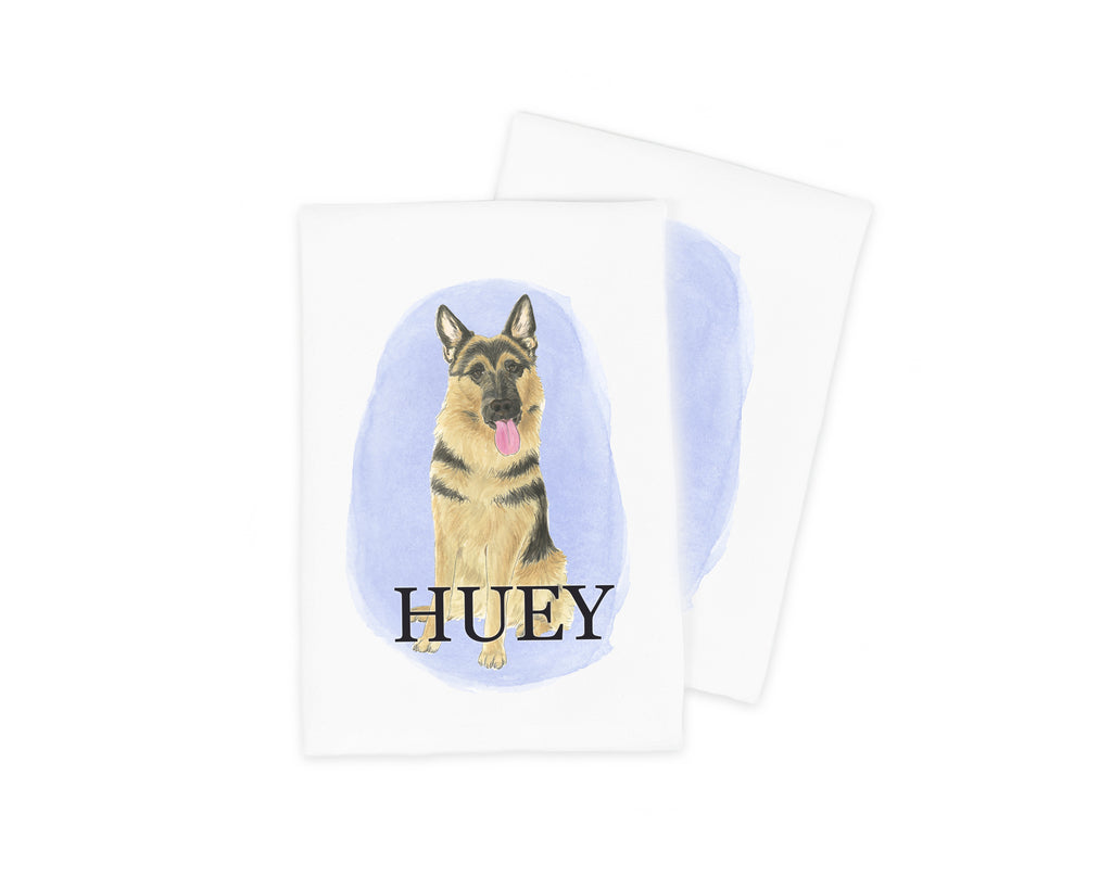 Personalized German Shepherd Tea Towel (Set of 2)