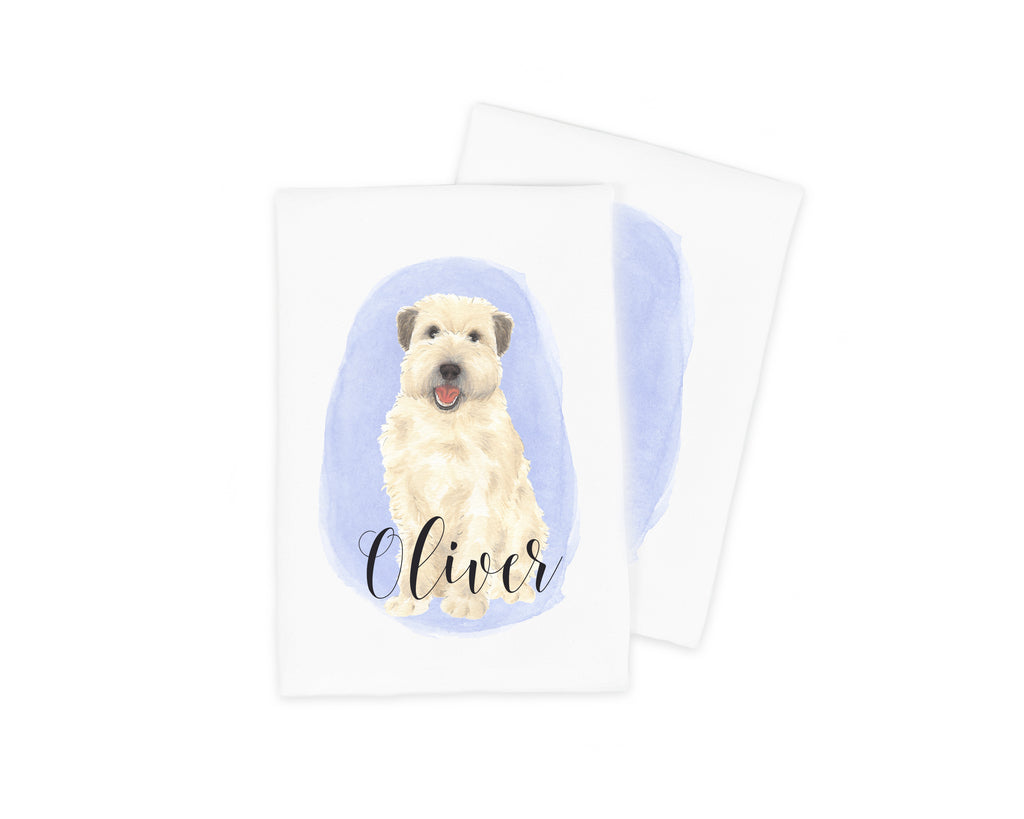 Personalized Wheaten Terrier Tea Towel (Set of 2)