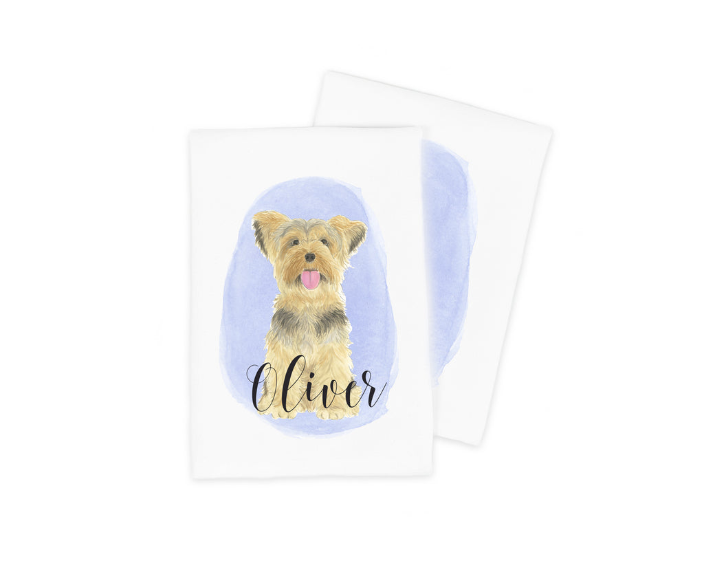 Personalized Yorkshire Terrier Tea Towel (Set of 2)