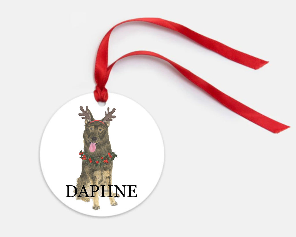 Personalized German Shepherd (Sable) Christmas Ornament