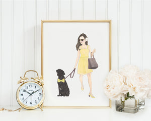 11x14" Olivia & The Lab (Black) Fine Art Print