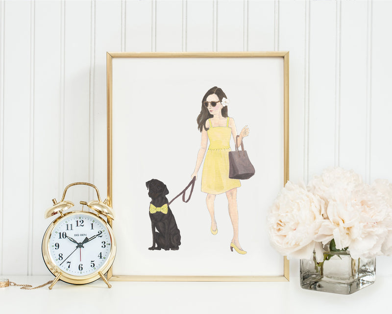 11x14" Olivia & The Lab (Black) Fine Art Print