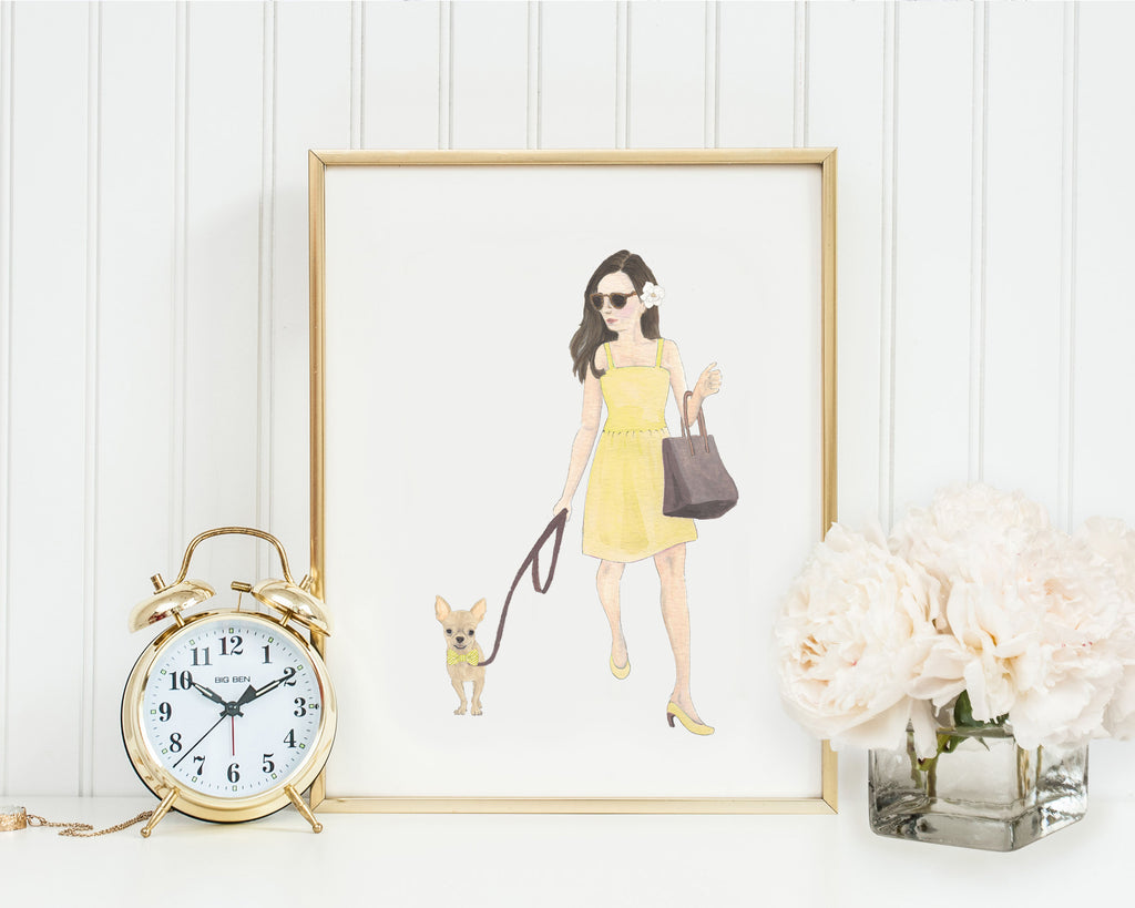 8x10" Olivia & The Chihuahua Fine Art Print