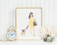 11x14" Olivia & The Frenchie (Blue Fawn Tricolor) Fine Art Print