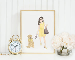 11x14" Olivia & The Yellow Lab Fine Art Print