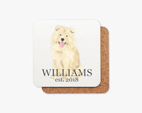 Personalized Chow Chow Cork Back Coasters