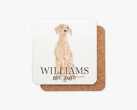 Personalized Vizsla Cork Back Coasters