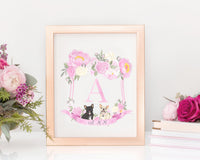 Custom Family Crest Fine Art Print (Peonies)