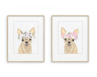 Chihuahuas in Flowers Prints