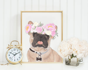 Masked Frenchies in Flowers Prints