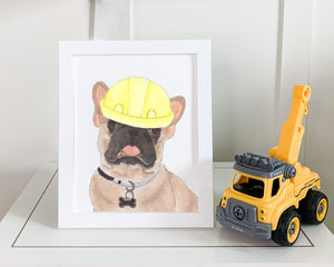 Masked Frenchies in Hats Prints