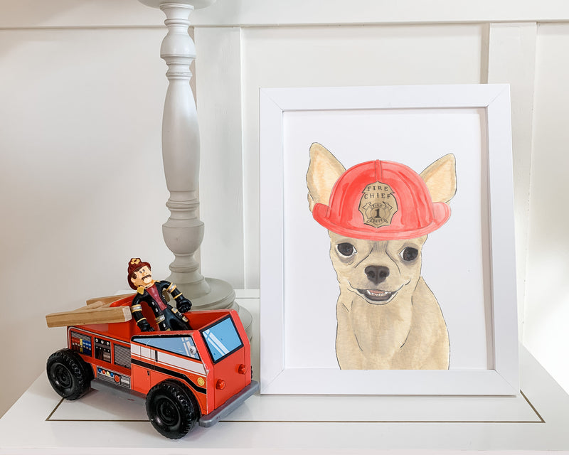 Chihuahuas in Hats Prints
