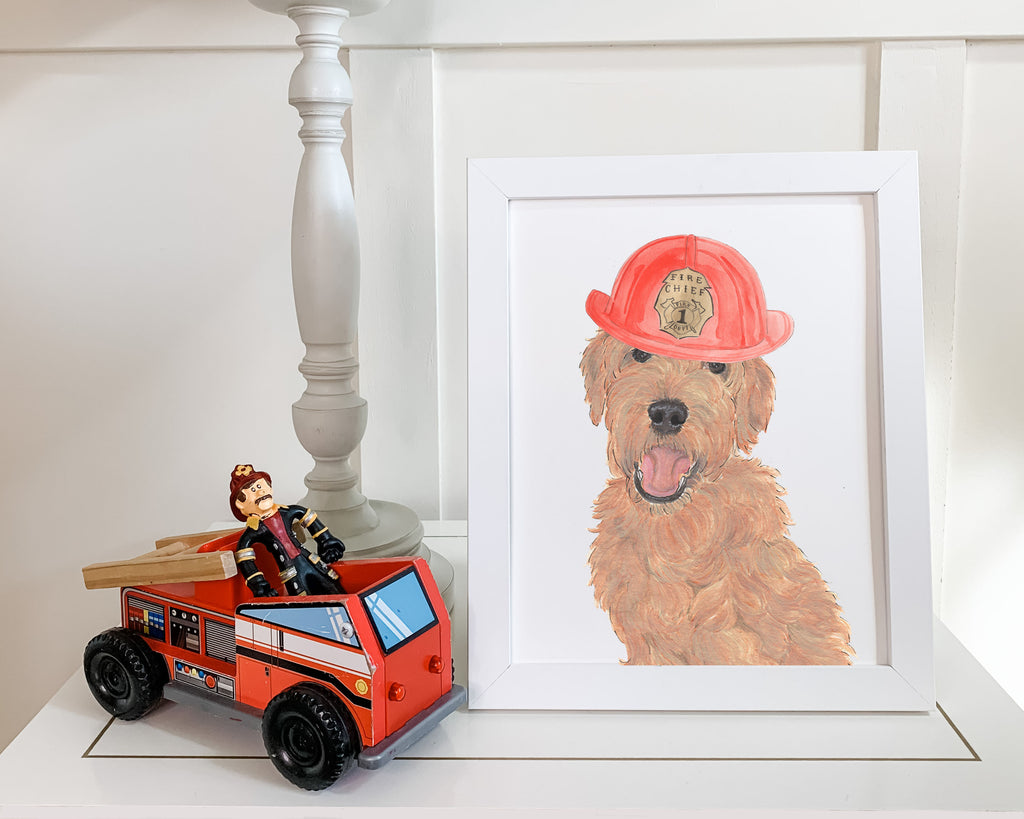 Golden Doodles in Hats Prints