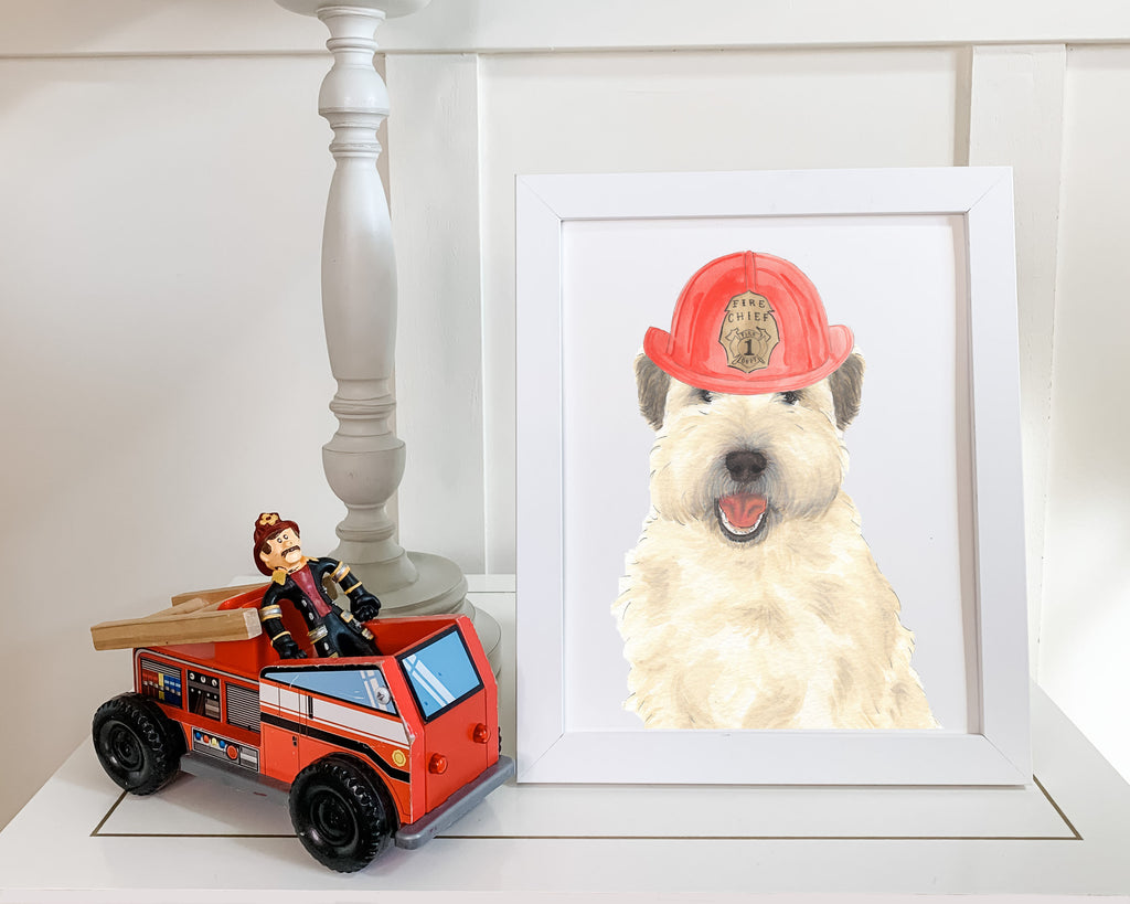 Wheatens in Hats Prints