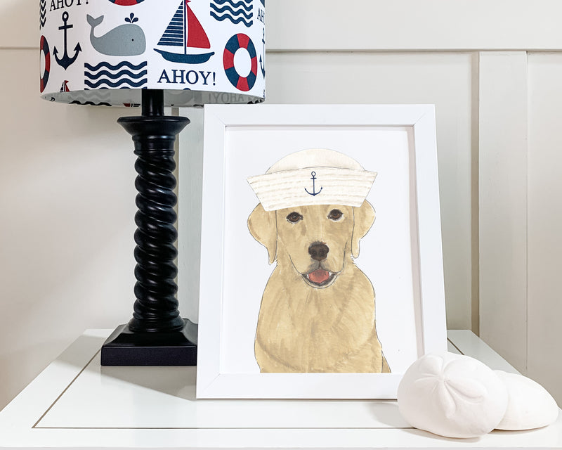 Labs (Yellow) in in Hats Prints