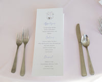 Custom Wedding Crest Menu