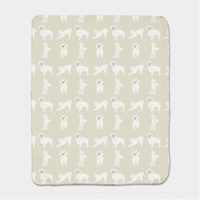 Personalized White Floof Sherpa Throw Blanket