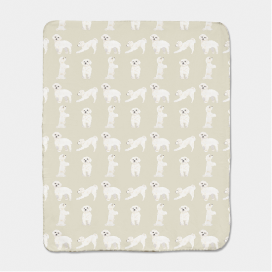 Personalized White Floof Sherpa Throw Blanket