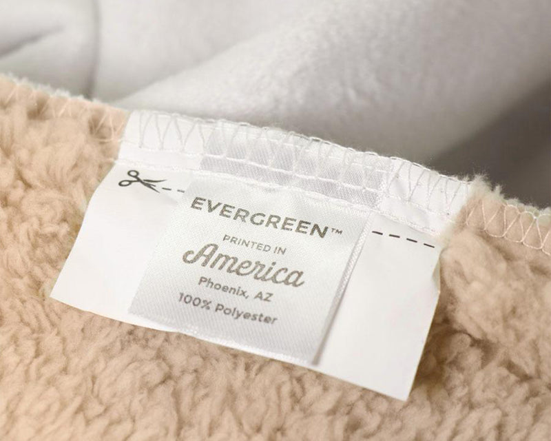 Pug (White) Sherpa Throw Blanket