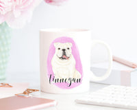 Personalized English Bulldog (White) Ceramic Mug
