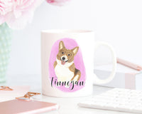 Personalized Corgi (Red & White) Ceramic Mug