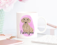 Personalized Dachshund (Smooth, Red) Ceramic Mug