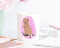 Personalized Doodle (Red Apricot Golden) Ceramic Mug