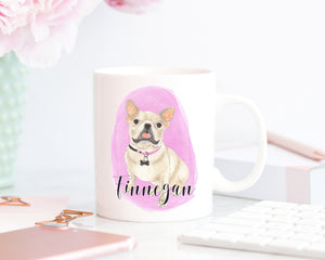 Personalized French Bulldog (Fawn Tan Cream) Ceramic Mug