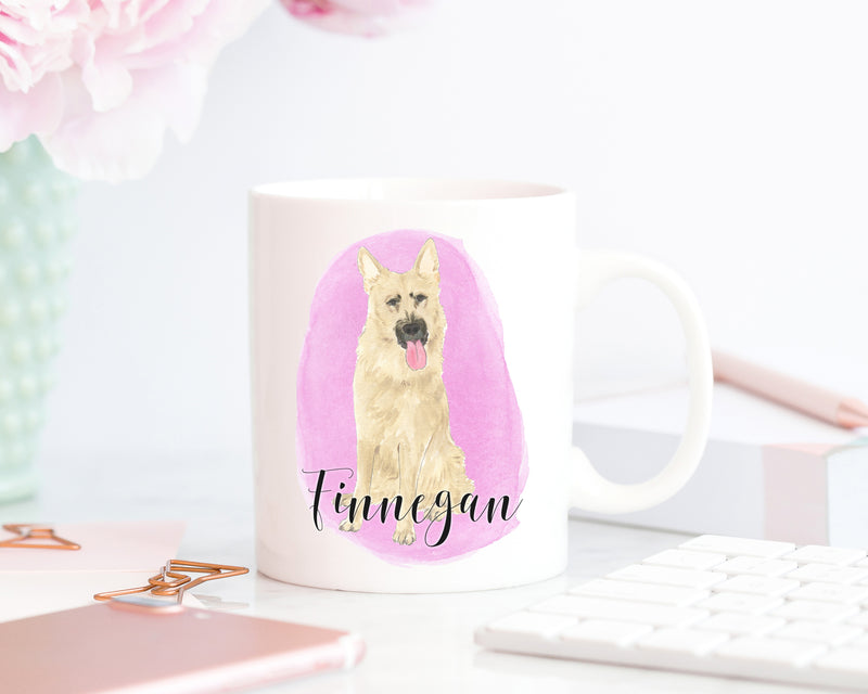 Personalized German Shepherd (Black & Tan) Ceramic Mug
