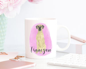 Personalized Great Dane (Fawn) Ceramic Mug