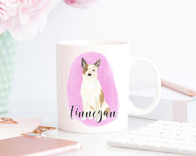 Personalized Australian Cattledog Heeler (Red & White) Ceramic Mug