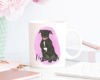 Personalized Pitbull (Black) Ceramic Mug