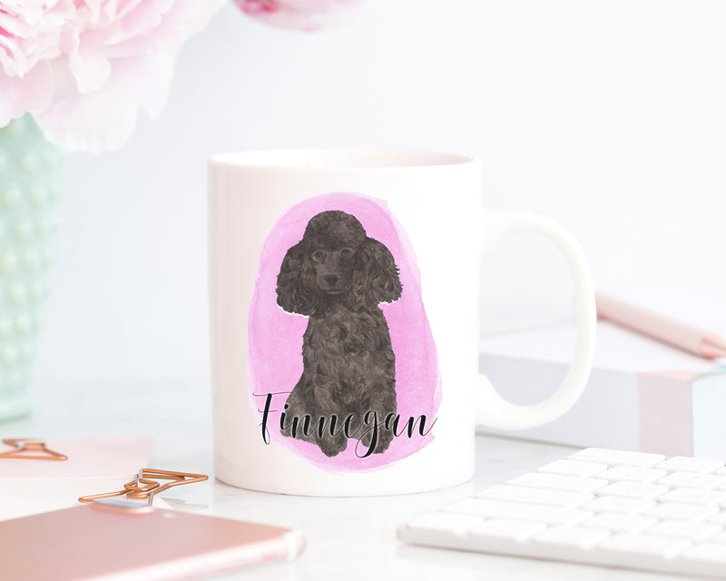 Personalized Poodle (Black) Ceramic Mug