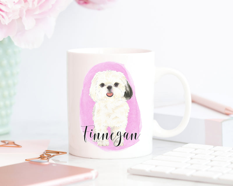 Personalized Shih Tzu (Black & White) Ceramic Mug