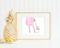 White Floof Walkin' Fine Art Print