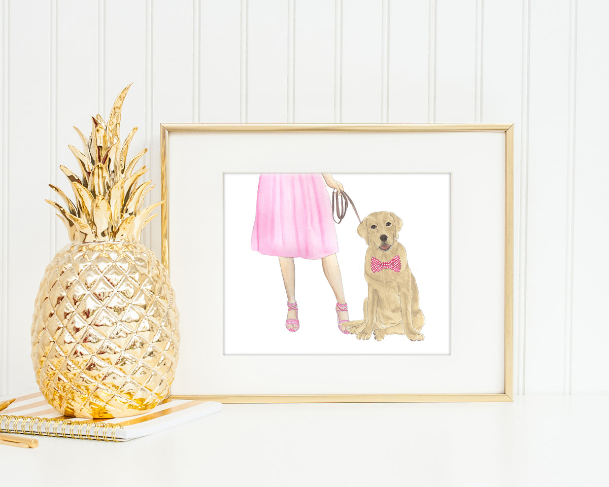 Custom Dog Walkin' Fine Art Print