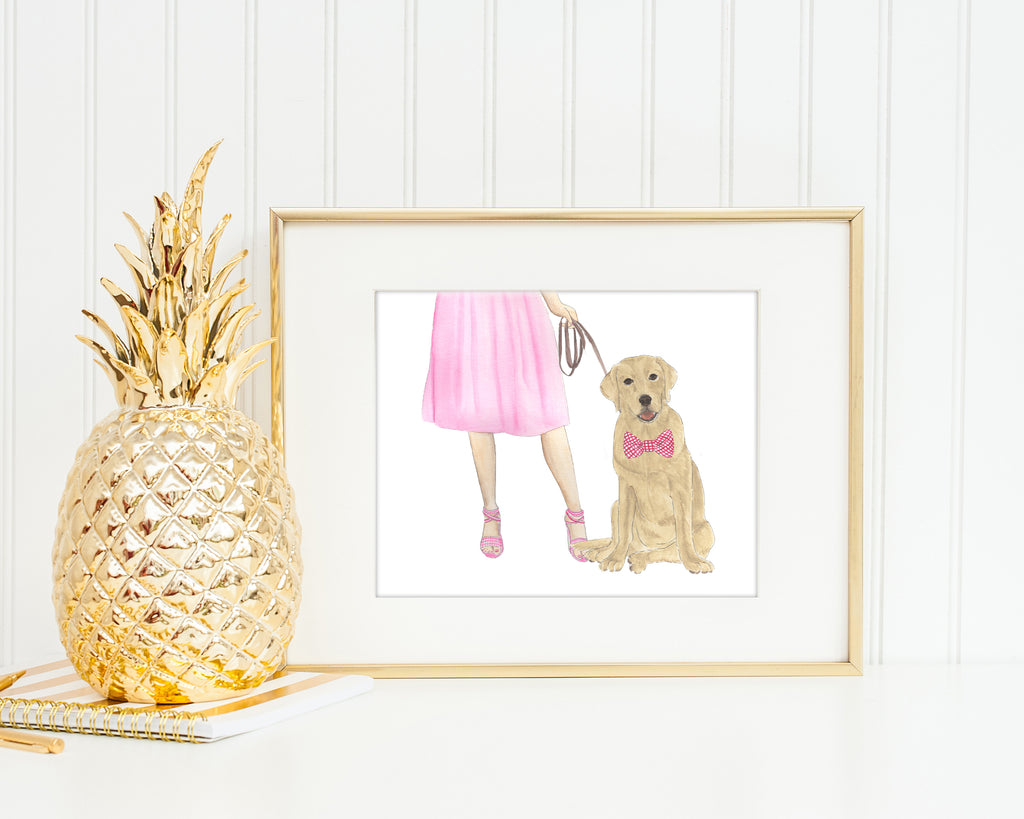 Custom Dog Walkin' Fine Art Print