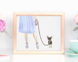 Custom Chihuahua (Short Haired, Black & Tan) Dog Mom Print