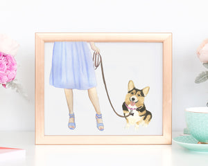 Custom Corgi (Tricolor) Dog Mom Print