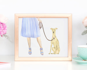 Custom Greyhound Dog Mom Print