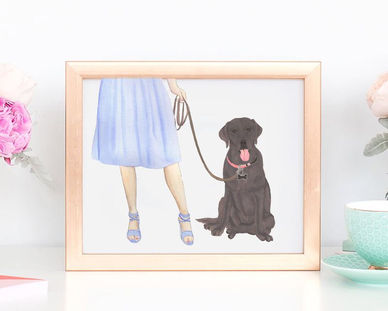 Custom Labrador (Chocolate) Dog Mom Print