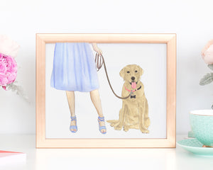 Custom Labrador (Yellow) Dog Mom Print