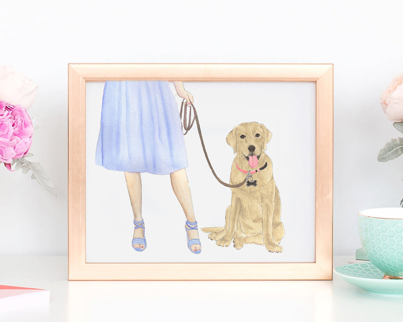 Custom Labrador (Yellow) Dog Mom Print